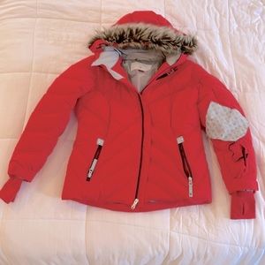 Kids Spyder winter coat size 16 NWOT Orange/Red